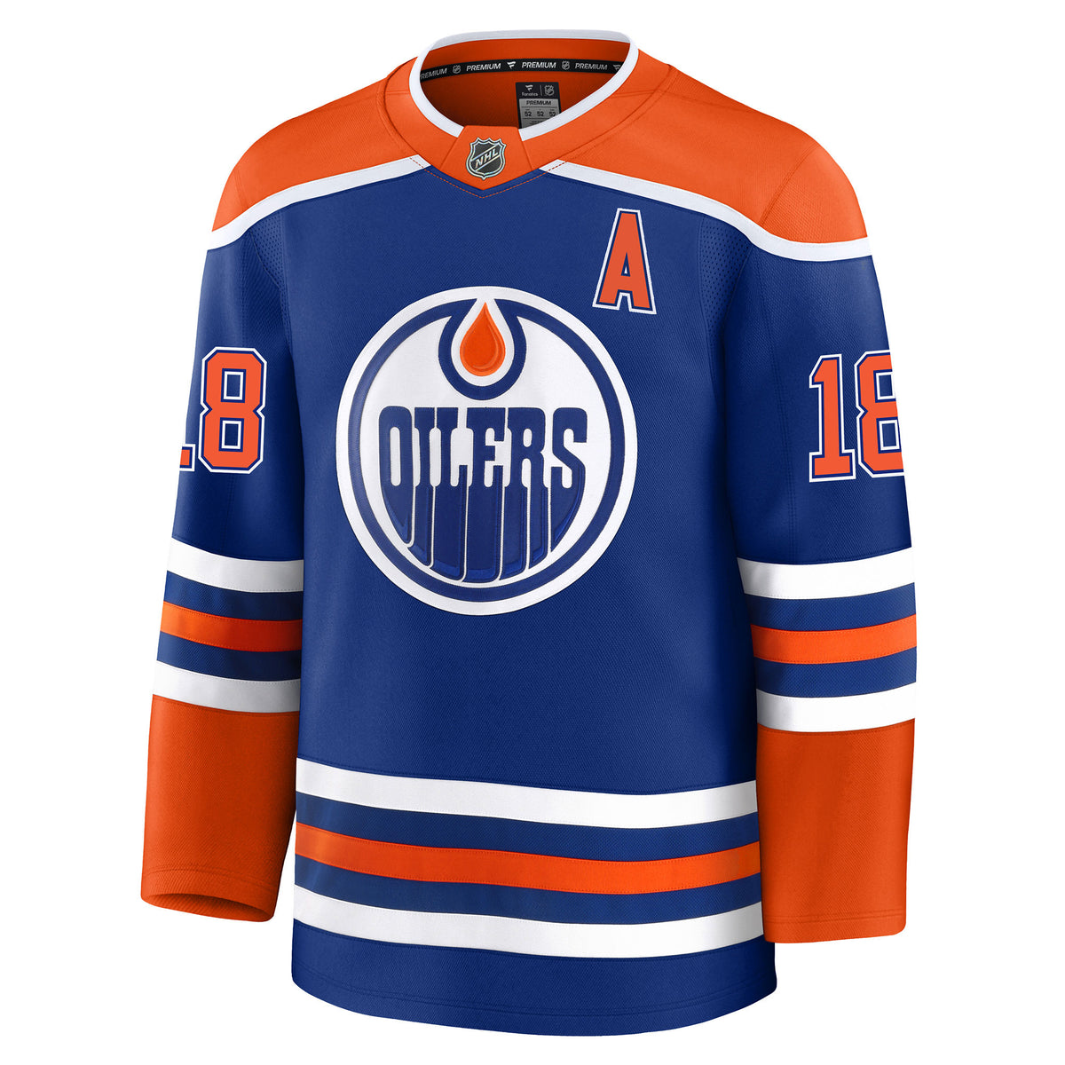 Zach Hyman Edmonton Oilers Fanatics Premium Home Jersey with On Ice Cresting