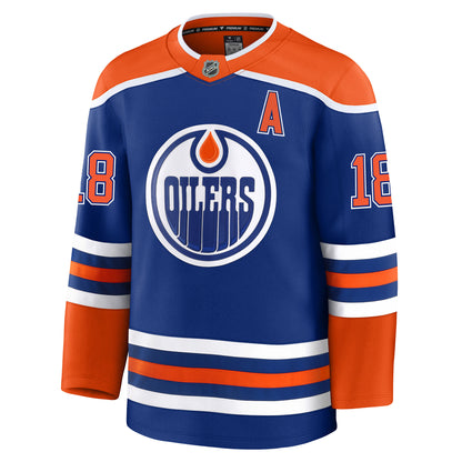 Zach Hyman Edmonton Oilers Fanatics Premium Home Jersey with On Ice Cresting