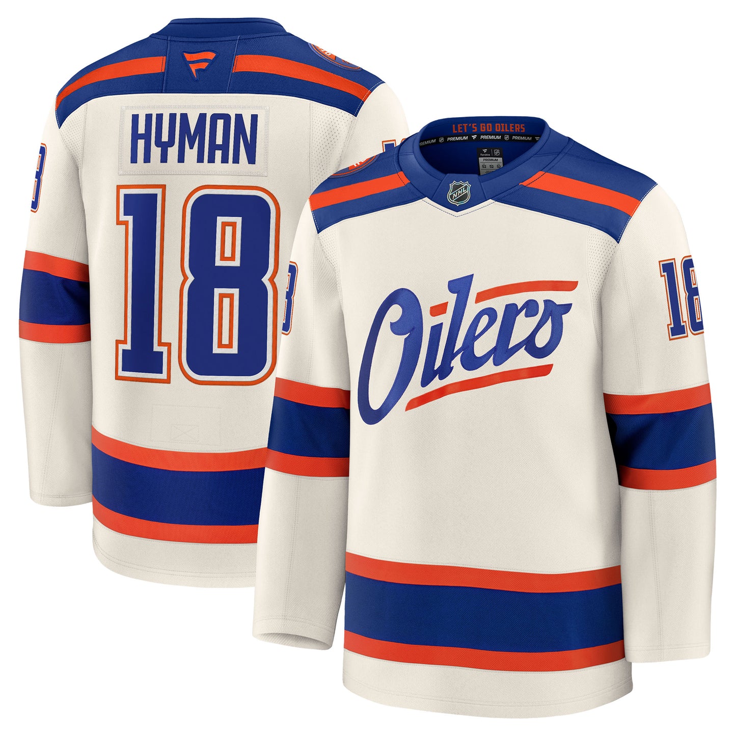 Zach Hyman Edmonton Oilers Fanatics Premium Alternate Jersey Factory Cresting