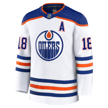 Zach Hyman Edmonton Oilers Fanatics Premium Road Jersey with On Ice Cresting