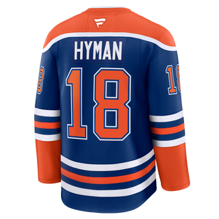 Zach Hyman Edmonton Oilers Fanatics Premium Home Jersey with On Ice Cresting