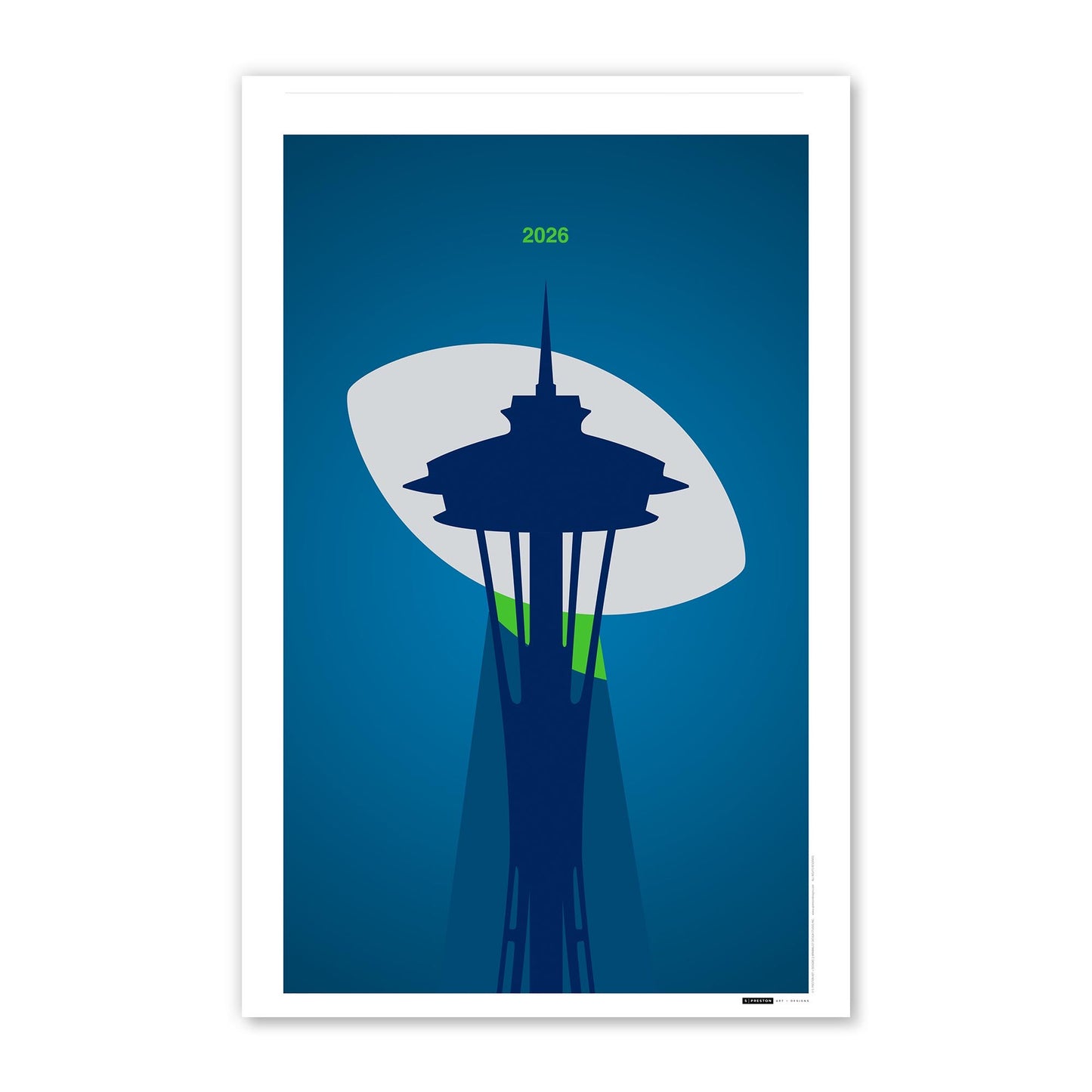 Seattle Minimalist 2026 World Champions 11x17 Poster Print