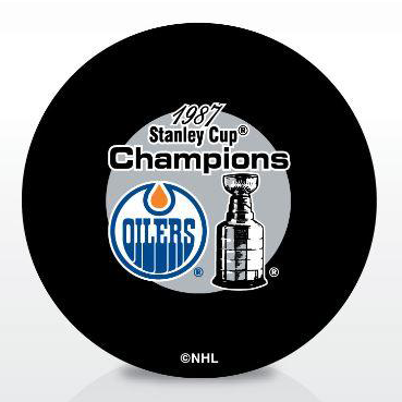 Ron Low Edmonton Oilers 1987 Stanley Cup Champions Autographed Puck