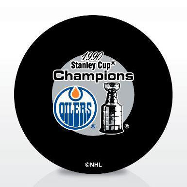 Ron Low Edmonton Oilers 1990 Stanley Cup Champions Autographed Puck