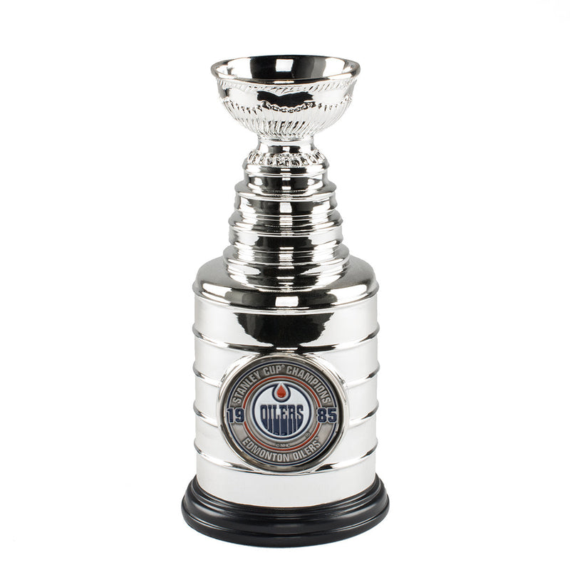 Grant Fuhr Edmonton Oilers Autographed 1985 8" Stanley Cup Replica