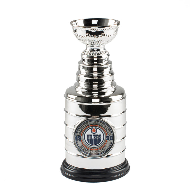 Grant Fuhr Edmonton Oilers Autographed 1990 8" Stanley Cup Replica
