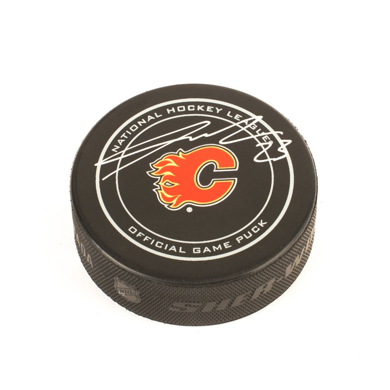 Sean Monahan Calgary Flames Autographed Official NHL Game Puck