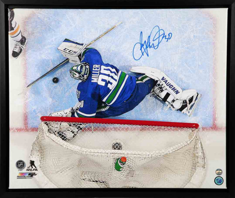 Ryan Miller Vancouver Canucks Autographed 20x24 Canvas Frame