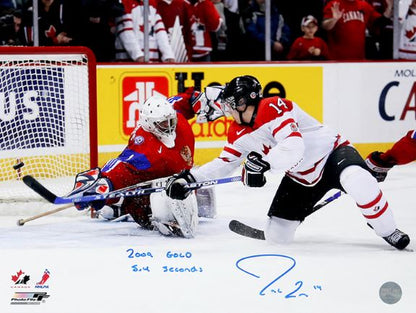 Jordan Eberle Signed With Inscriptions Team Canada 11x14 Framed Photo