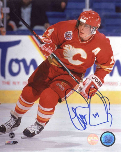 Theo Fleury Calgary Flames Autographed 8x10 Framed Photo