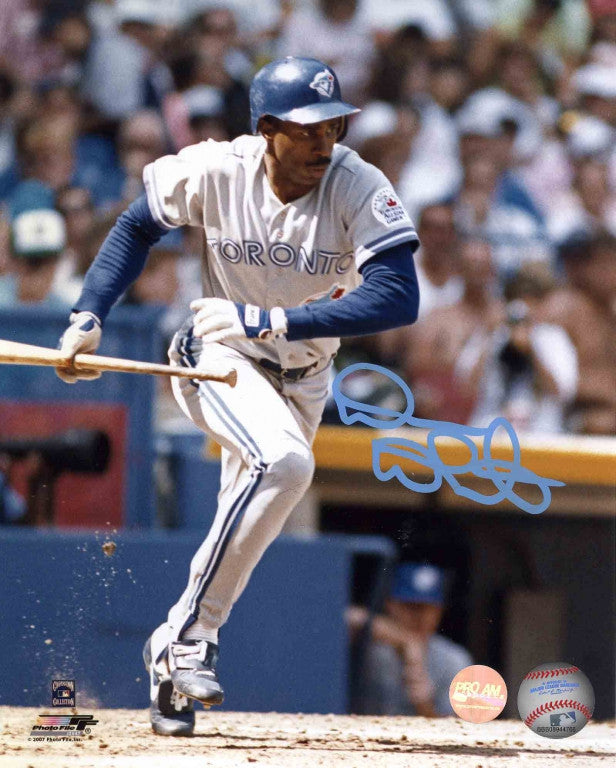 Devon White Signed Toronto Blue Jays Batters Box 8x10 Photo