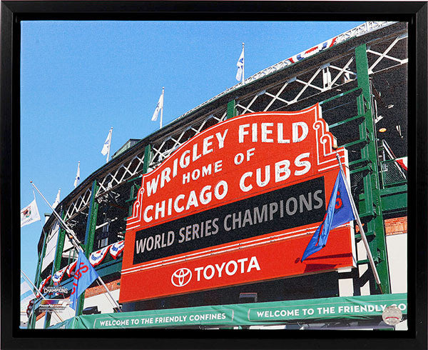Chicago Cubs Wrigley Field Marquee 16x20 Canvas Frame