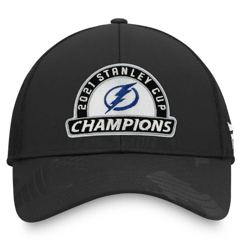 Tampa Bay Lightning Authentic Locker Room 2021 Stanley Cup Champions Trucker Hat