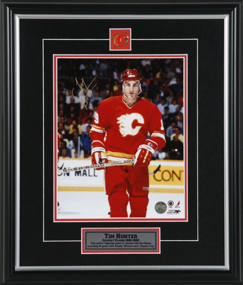 Tim Hunter Calgary Flames Autographed 8x10 Photo