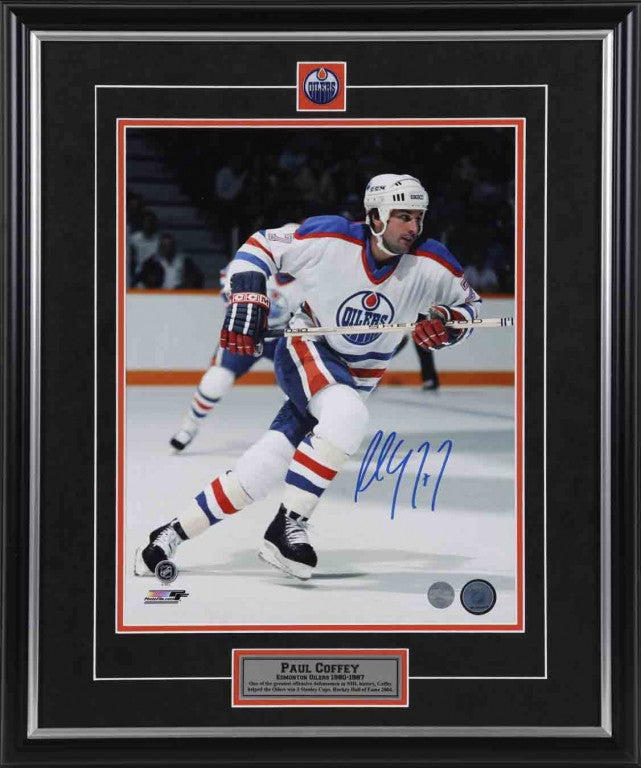 Paul Coffey Signed Edmonton Oilers Full Stride 11x14 Photo