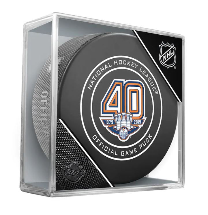 Edmonton Oilers Official 2018-19 40th Anniversary NHL Game Puck