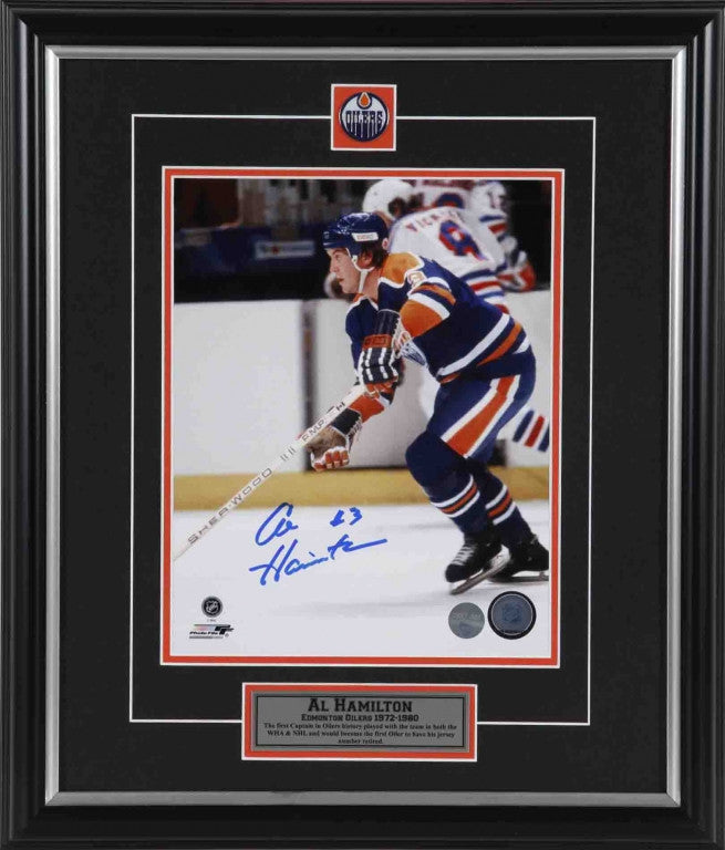 Al Hamilton Signed Edmonton Oilers 8x10 Photo
