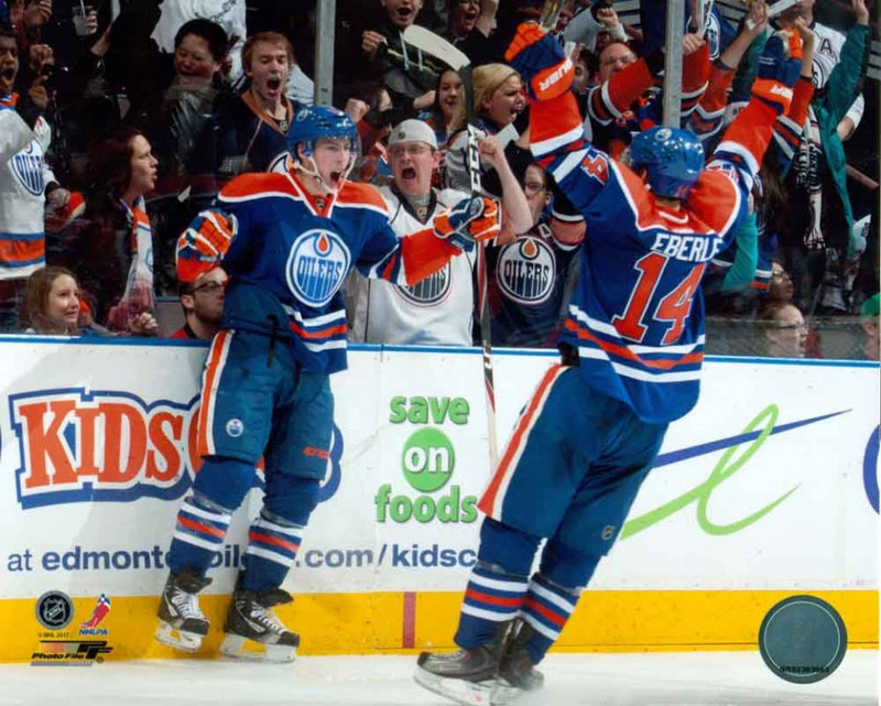 Jordan Eberle & Ryan Nugent-Hopkins Edmonton Oilers 8x10 Photograph