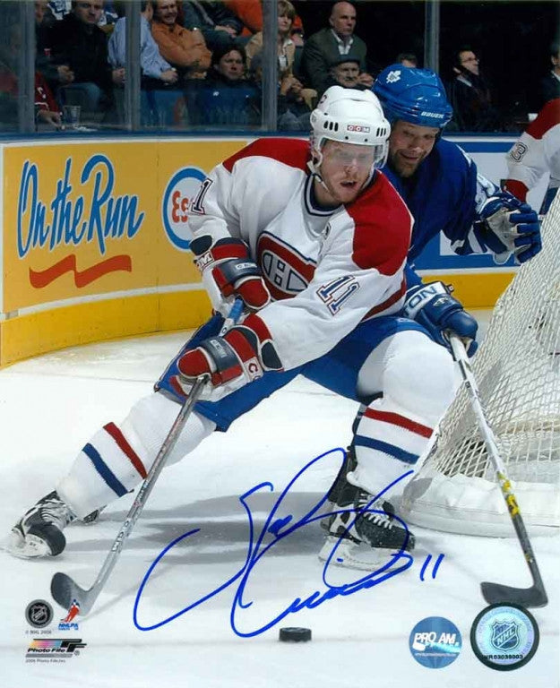 Saku Koivu Signed Montreal Canadiens Protecting The Puck 8x10 Photo