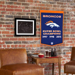 Denver Broncos Wool Dynasty Banner