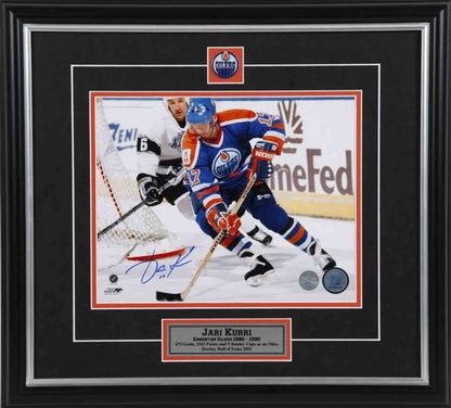 Jari Kurri Autographed 8x10 Photo | Edmonton Oilers Wrap Around | Pro Am Sports