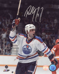 Paul Coffey Signed Edmonton Oilers Celebration 11x14 Photo