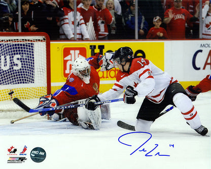 Jordan Eberle Signed Team Canada Clutch Goal 8x10 Photo