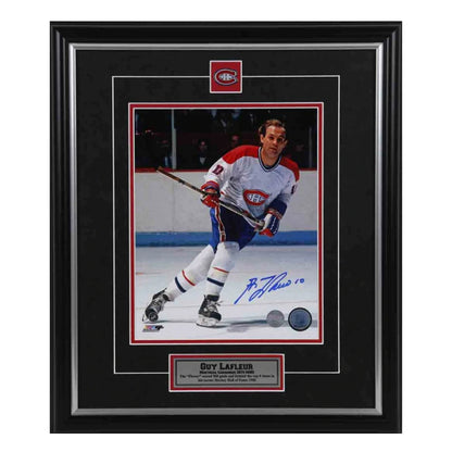 Guy Lafleur Signed 8x10 Photo – Montreal Canadiens "White Action"