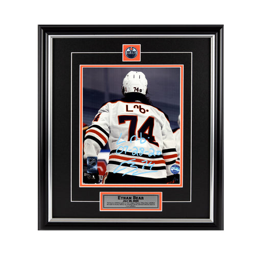 Edmonton Oilers 74 Ethan Bear Cree syllabics Blue Honors Indigenous  Heritage Jersey