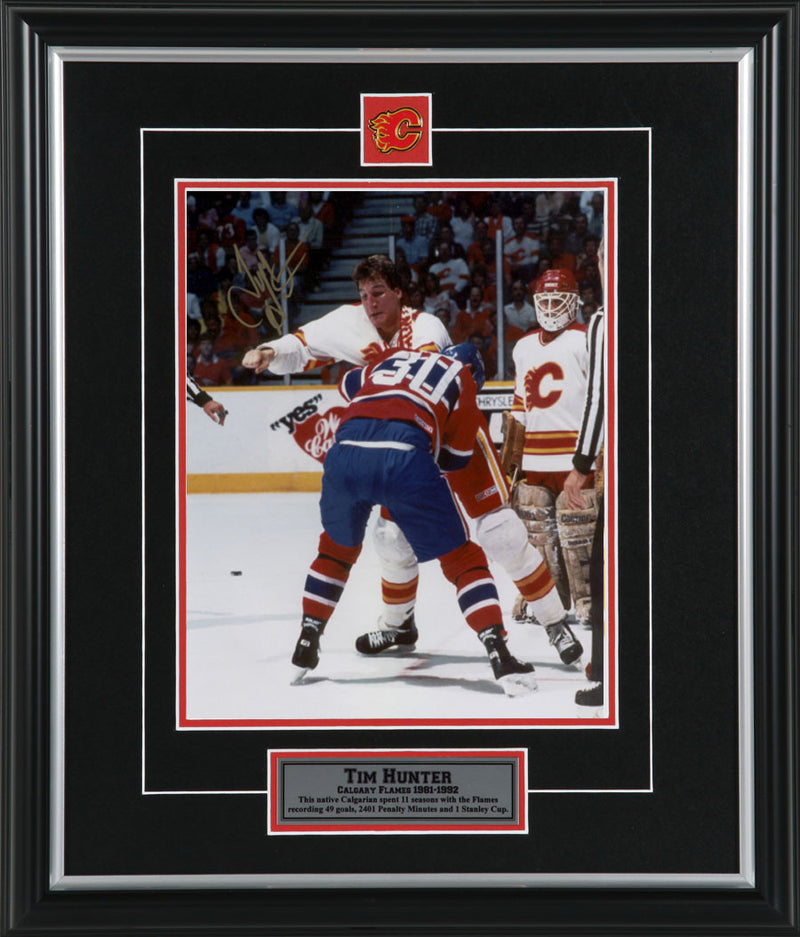 Tim Hunter Calgary Flames Autographed 11x14 Photo