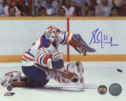 Grant Fuhr Signed Edmonton Oilers Big Glove Save 11x14 Photo