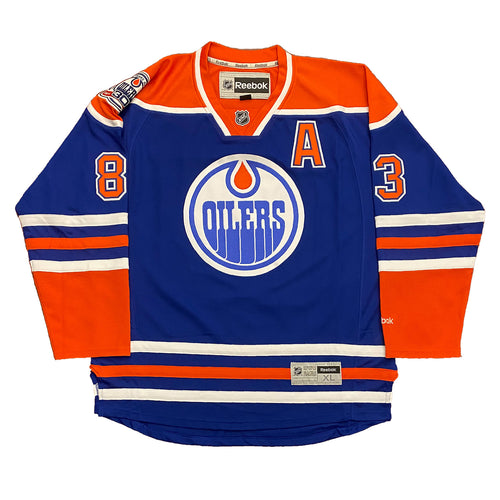 Ales Hemsky Edmonton Oilers Signed Blue Reebok Replica Jersey w/30th Anniversary Patch