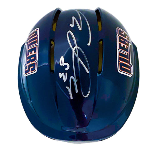 Ales Hemsky Signed Edmonton Oilers Navy Retro Mini Helmet