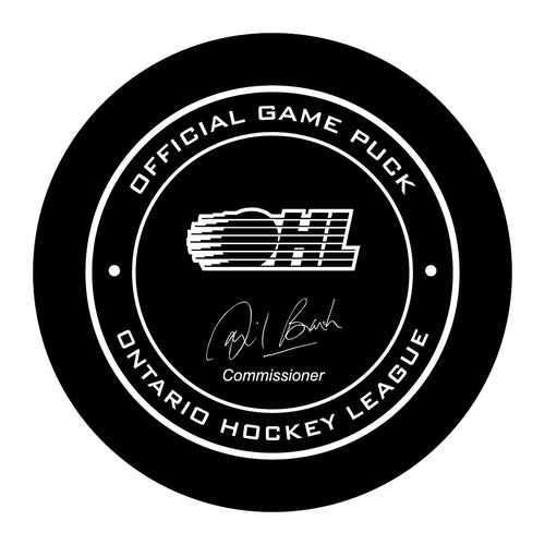 Soo Greyhounds Official OHL Game Puck