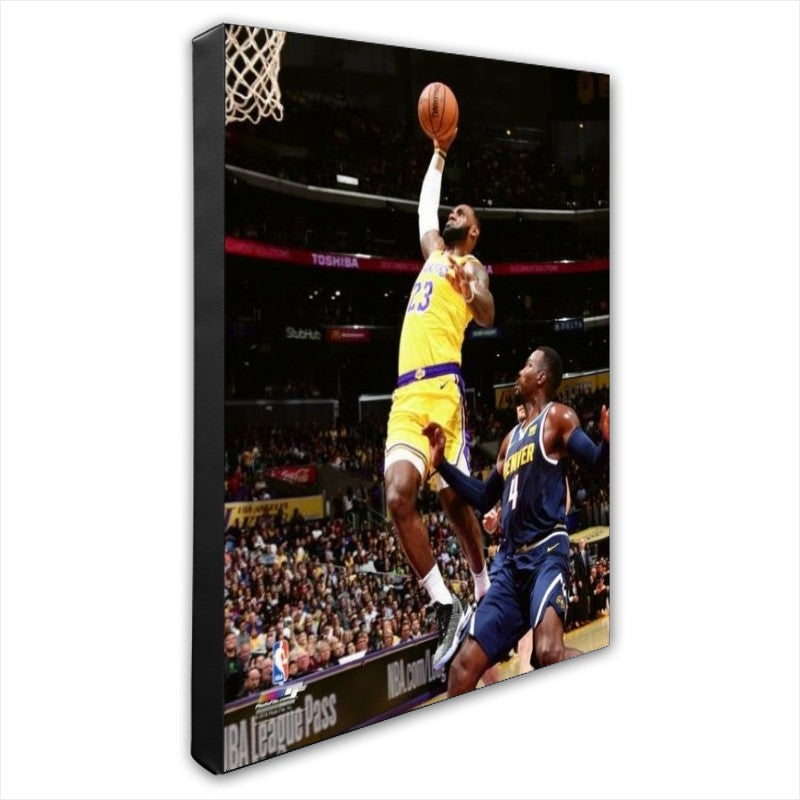Lebron James Los Angeles Lakers 16x20 Stretched Canvas