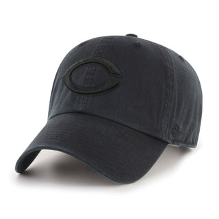 Cincinnati Reds Black on Black '47 Clean Up Cap