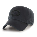 Cincinnati Reds Black on Black '47 Clean Up Cap