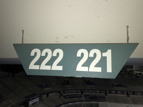 Northlands Coliseum Section Signs Hanging