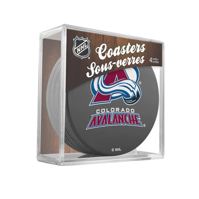 Colorado Avalanche Puck Coaster Set