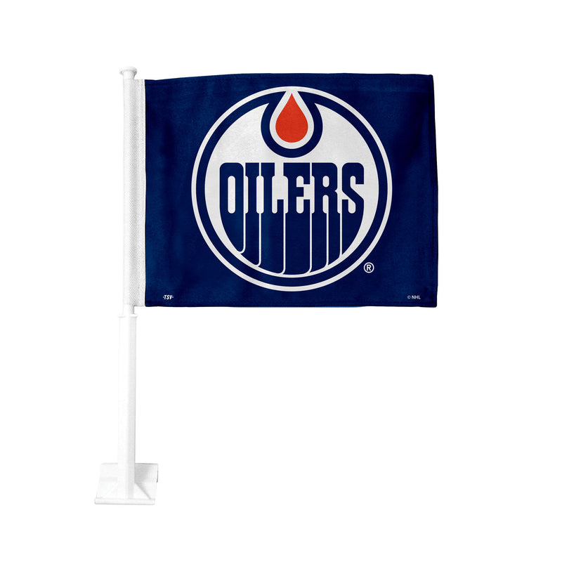 Edmonton Oilers Car Flag Royal Blue Double Sided