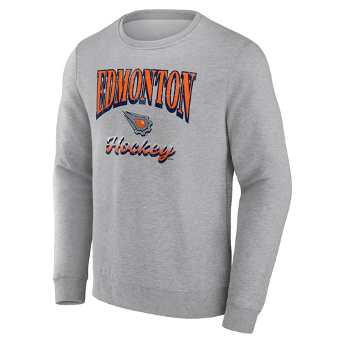 Edmonton Oilers Fanatics Reverse Retro Long Sleeve Crew Fleece