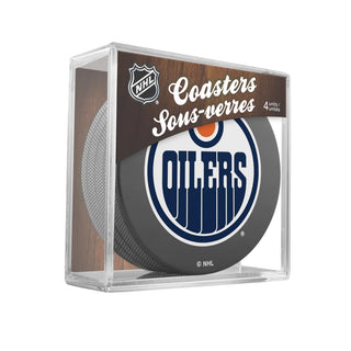 Edmonton Oilers Puck Coaster Set