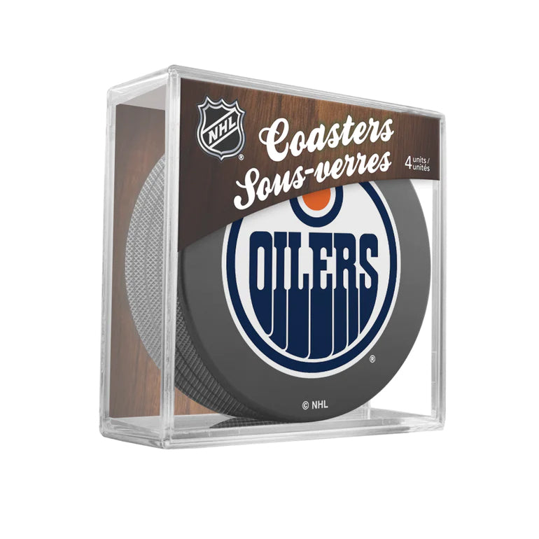 Edmonton Oilers Puck Coaster Set