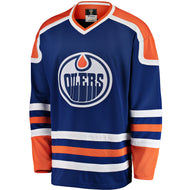 Marty McSorley Edmonton Oilers Autographed Fanatics Royal Vintage Replica Jersey