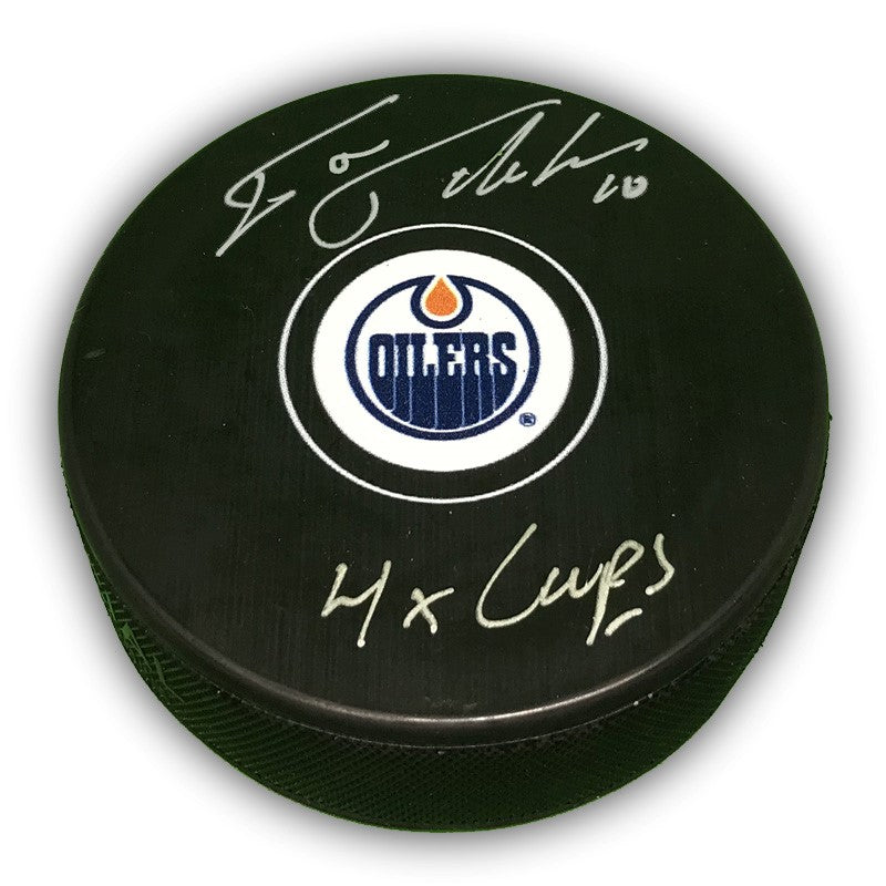 Esa Tikkanen Edmonton Oilers Autographed Puck