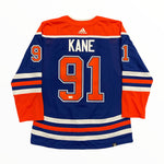 Evander Kane Signed Edmonton Oilers adidas Home Royal Pro Jersey
