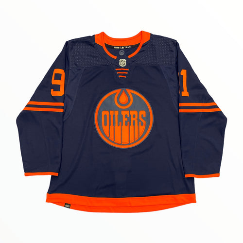 Evan Bouchard Edmonton Oilers Signed Navy/Alternate adidas Jersey