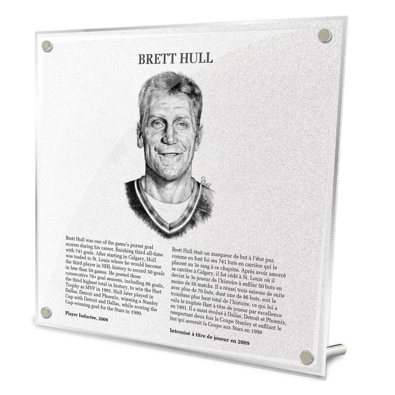 Brett Hull Replica Hall of Fame Plaque