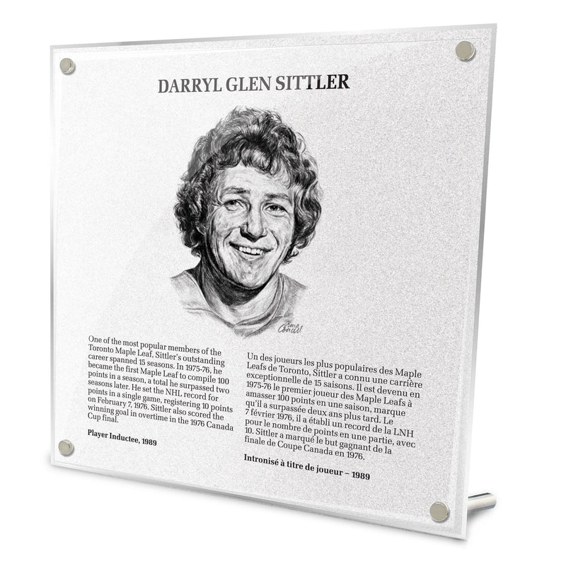 Darryl Sittler Replica Hall of Fame Plaque