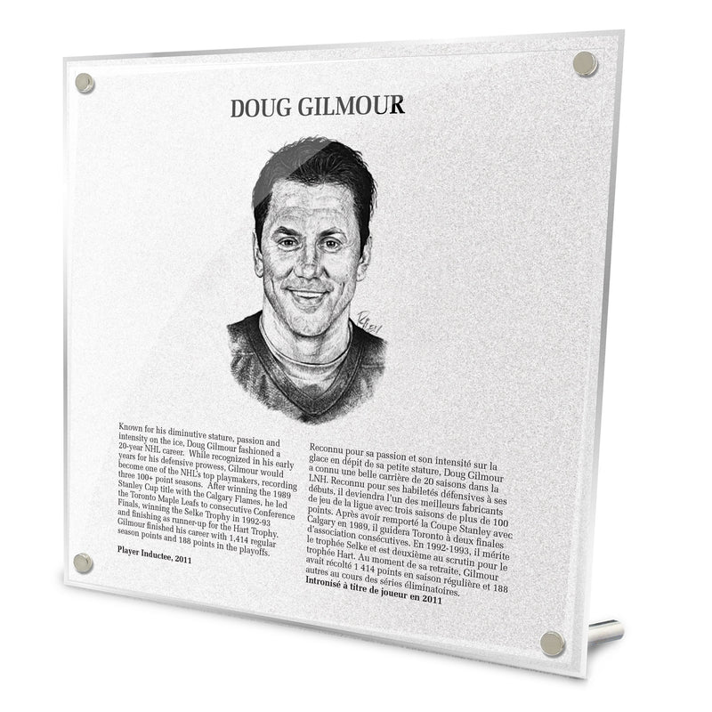 Doug Gilmour Replica Hall of Fame Plaque